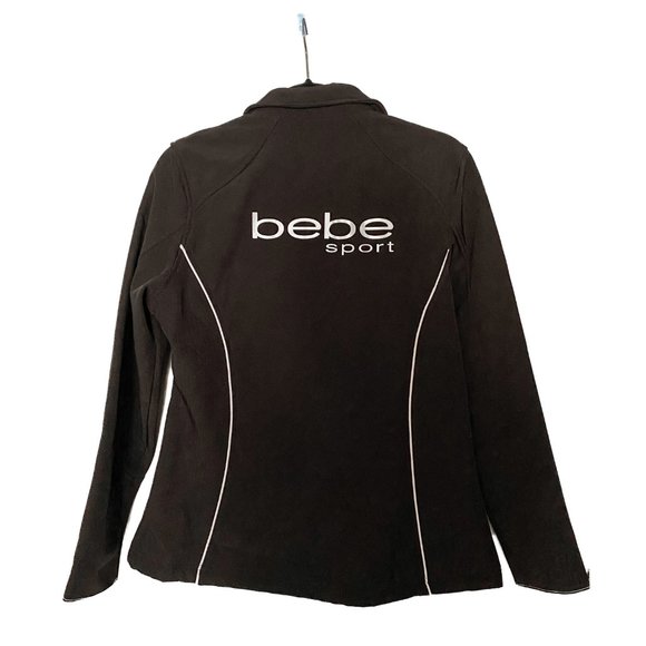 Like new! BEBE Sport Logo Hard Shell Zip Jacket - Picture 1 of 4